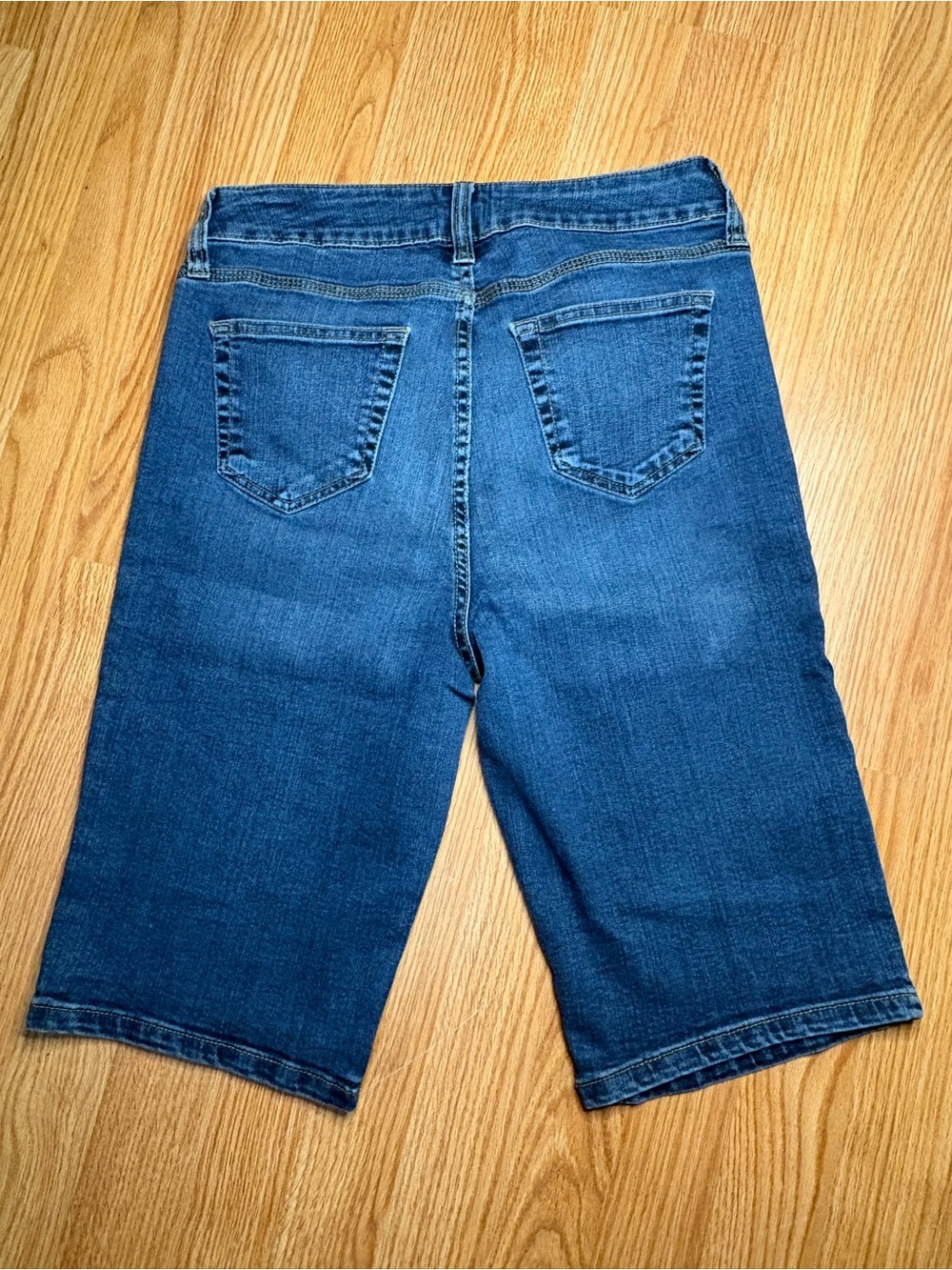 St. John's Bay Blue Denim Bermuda Shorts - Picture 4 of 4